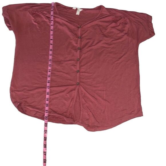 Matilda Jane MJC Becca Womens Button-Tie Front Top Short Sleeve sz S Small MJ - Picture 10 of 10